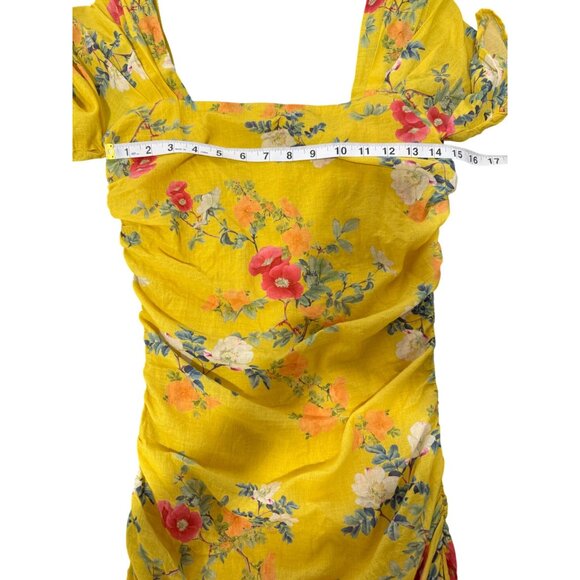 Lovers + Friends Joss Dress Spring Blossom Floral Yellow Dress S - See Condition - Picture 7 of 10